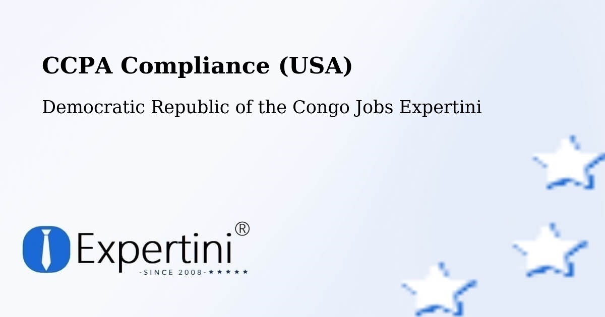 CCPA Privacy Rights & Compliance Notice – Sake - Democratic Republic of the Congo Jobs Expertini